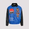 Saint Mxxxxxx X Denim Tears Leather Varsity Jacket In Multi