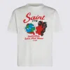 Saint Mxxxxxx Devil Graphic Polo Shirt In White