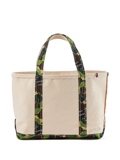 Saint Mxxxxxx X A Bathing Ape Tote Bag In Neutral