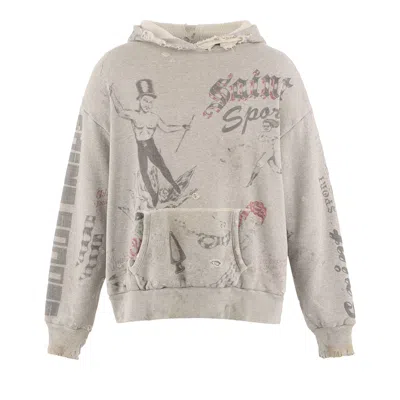 Pre-owned Saint Mxxxxxx X Alexis Ross Drawing Hoodie 'silver' | Men's Size L
