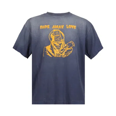 Pre-owned Saint Mxxxxxx X Bape Fade Away Lv Short-sleeve T-shirt 'navy' | Blue | Men's Size M