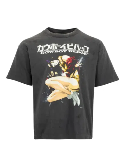Saint Mxxxxxx X Cowboy Bebop Graphic-print T-shirt In Black