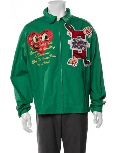 Pre-owned Saint Mxxxxxx X Denim Tears Graphic Print Jacket In Green