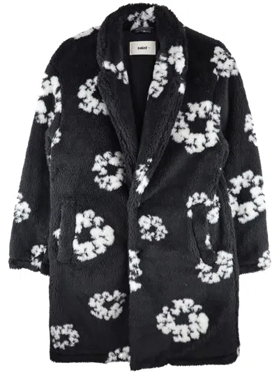 Saint Mxxxxxx X Denim Tears Wreath Jacket In Black