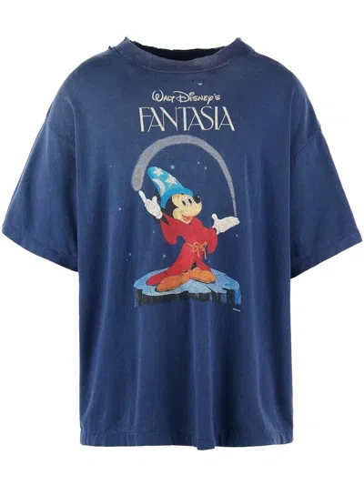 Saint Mxxxxxx X Fantasia Printed T-shirt In Blue