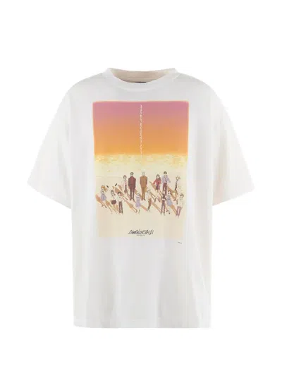 Saint Mxxxxxx X Geeks Rule Evengelion Graphic-print T-shirt In White