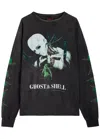 Saint Mxxxxxx X Ghost In The Shell Printed Cotton Top In Black