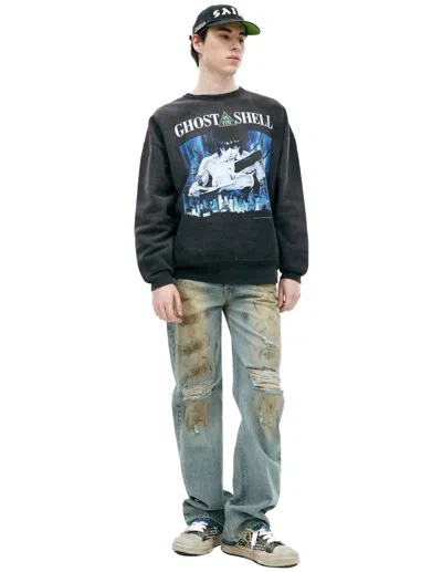 Saint Mxxxxxx X Ghost In The Shell Sweatshirt In Gray