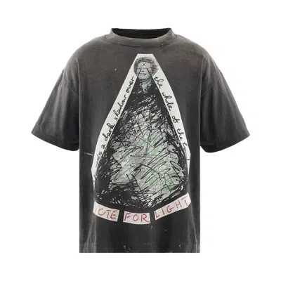 Pre-owned Saint Mxxxxxx X Jamie Reid Vote Light Short-sleeve T-shirt 'black' | Men's Size L