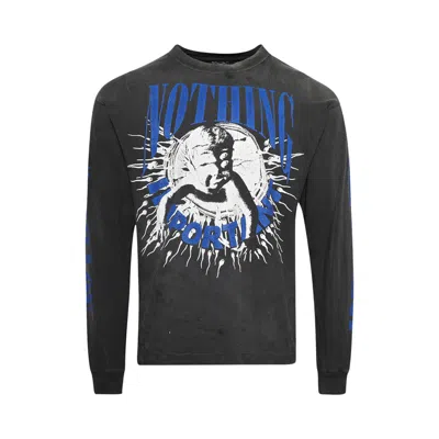 Pre-owned Saint Mxxxxxx X Kosuke Kawamura Nothing Important Long-sleeve Tee 'black' | Men's Size S