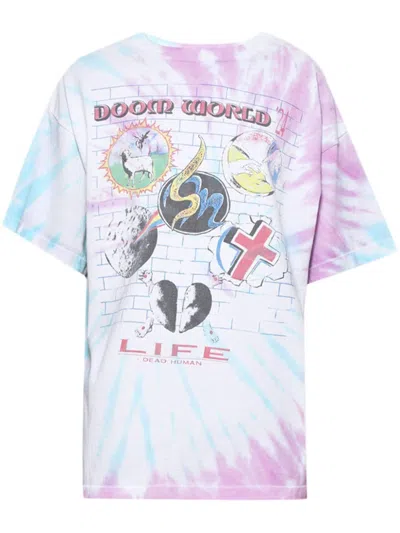 Saint Mxxxxxx X Lastman Door World Cotton T-shirt In Pink