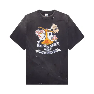 Pre-owned Saint Mxxxxxx X Neighborhood Pray Tee 'black' | Men's Size Xxl