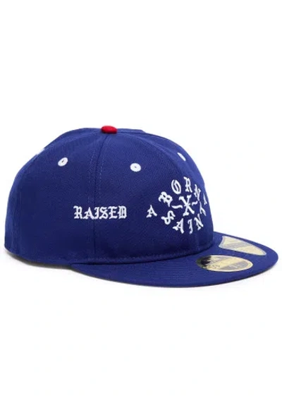 Saint Mxxxxxx X New Era Born N Raised Cotton Cap In Blue