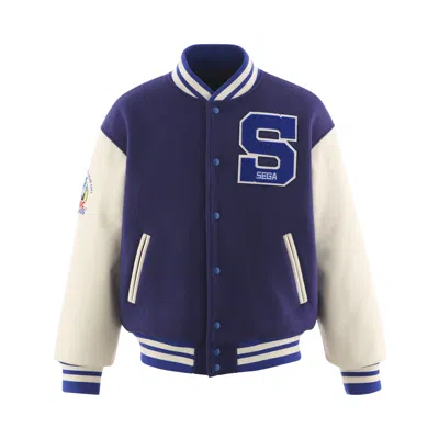 Pre-owned Saint Mxxxxxx X Sega Varsity Jacket 'blue' | Men's Size L