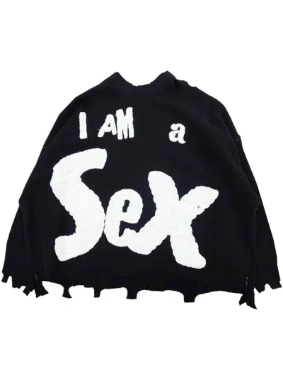 Saint Mxxxxxx X Sex Pistols Embroidered Sweater In Black