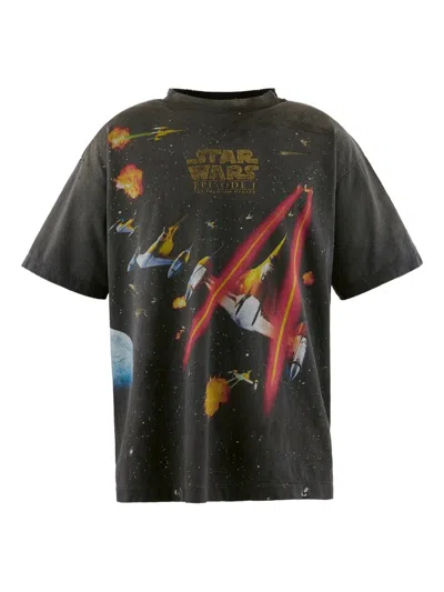 Saint Mxxxxxx X Star Wars Cotton T-shirt In Black