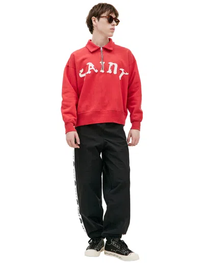 Saint Mxxxxxx Zip Up Sweatshirt In Red