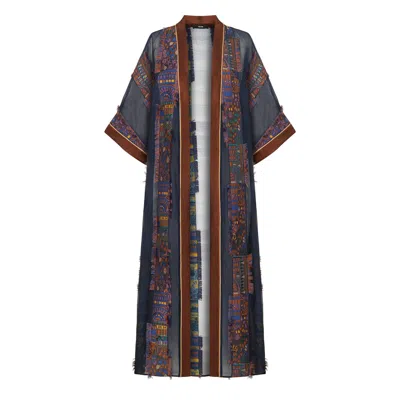Saint Ones Women's Blue Stravine Kimono Navy