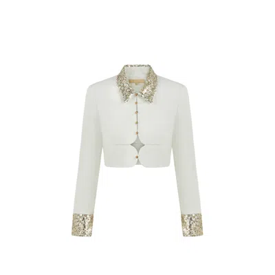 Saint Ones Women's Gold / White Lustris Jacket In Multi