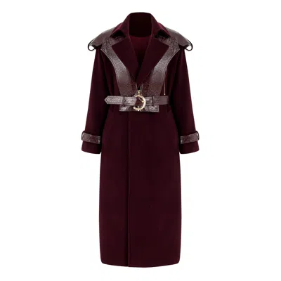 Saint Ones Women's Red Bhemis Coat With Vest