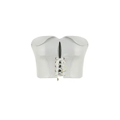 Saint Ones Women's White Argentis Corset Top