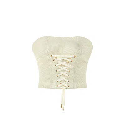 Saint Ones Women's White Auraveyn Veil Corset Top