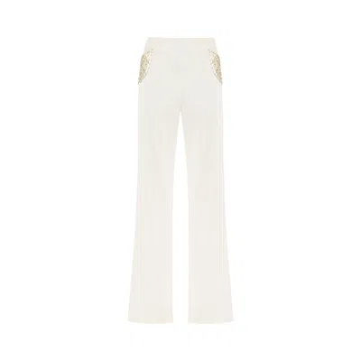 Saint Ones Women's White / Gold Lustris Pants In Multi