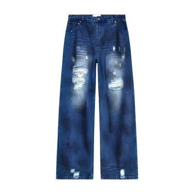 Saint Perry Men's Blue Sp Baggy Fit Jeans