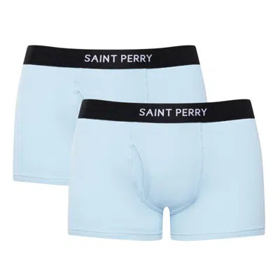 Saint Perry Men's Cotton Boxer Brief Two Packs – Sky Blue