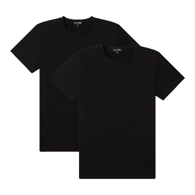 Saint Perry Men's Crewneck Black T-shirt Two Pack