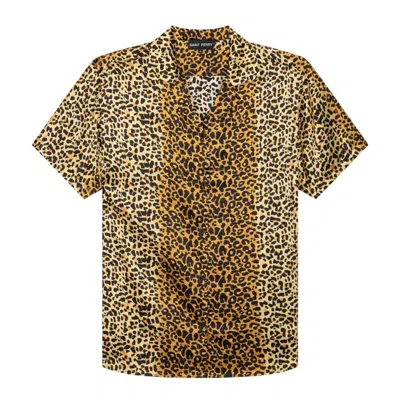 Saint Perry Men's Gold Cheetah Shirt