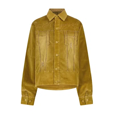 Saint Perry Men's Gold Corduroy Shirt Jacket