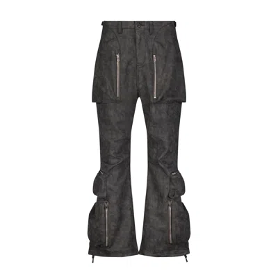 Saint Perry Men's Grey Baggy Cargo Pants Dark Gray In Grey