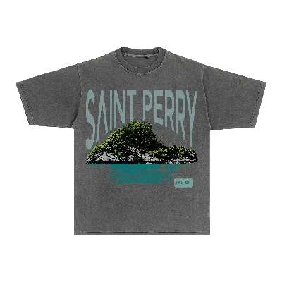 Saint Perry Men's Grey One Way Ticket T-shirt - Vintage Gray