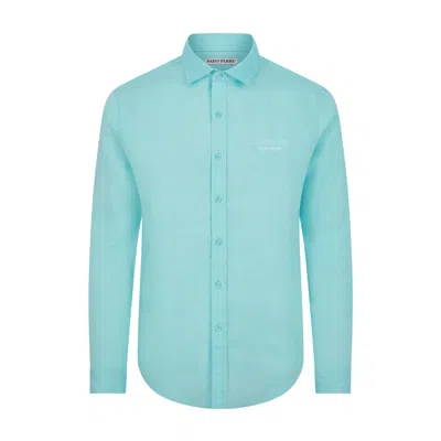 Saint Perry Men's Slim Fit Lightweight Linen Shirt – Sky Blue