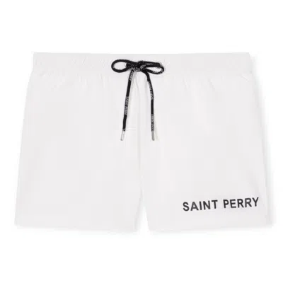 Saint Perry Men's Swim Shorts – White