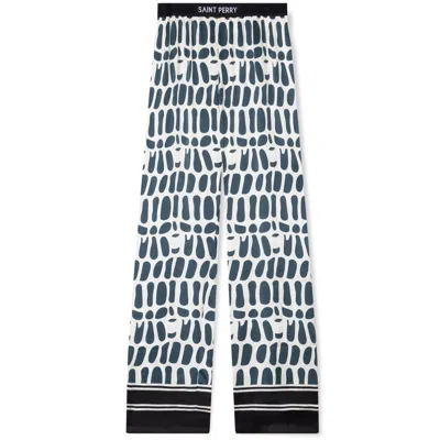Saint Perry Women's Blue Turquoise Halo Print Bottom