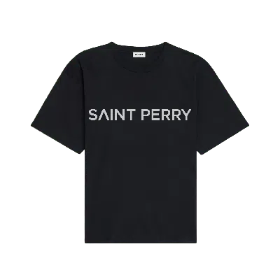 Saint Perry Women's Cotton Crewneck Shirt - Classic Fit Black