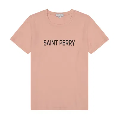 Saint Perry Women's Yellow / Orange Cotton Crewneck Shirt - Peach In Yellow/orange