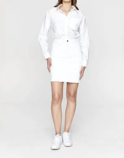 Saint Rose Kayla Denim Skirt In Ivory