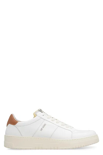 Saint Sneakers Golf Leather Low-top Sneakers In White/brown