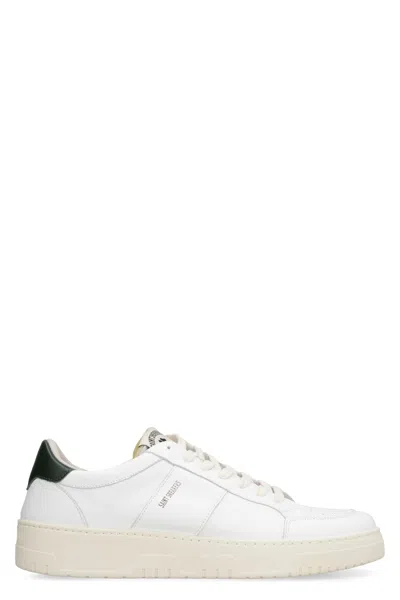 Saint Sneakers Golf Leather Low-top Sneakers In White/forest