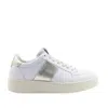 Saint Sneakers High-top White Leather Sneakers With Gold Accents