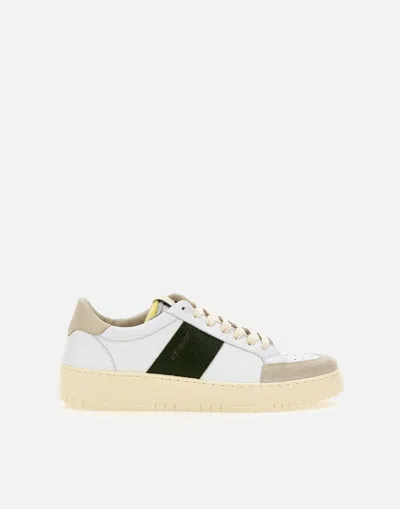 Saint Sneakers Sail Leather Sneakers In White And Green