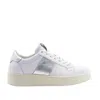 Saint Sneakers High-top White Leather Sneakers With Gold Accents In White