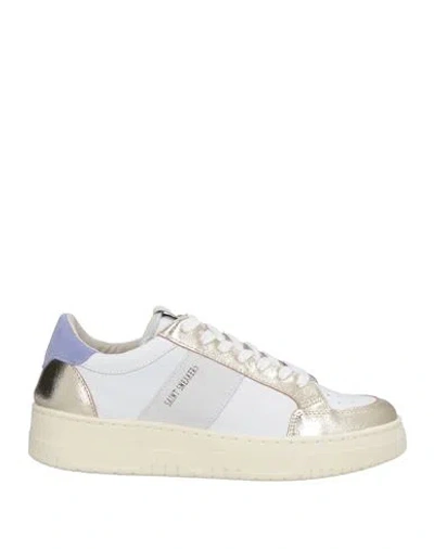 Saint Sneakers Woman Sneakers Platinum Size 8 Leather In White