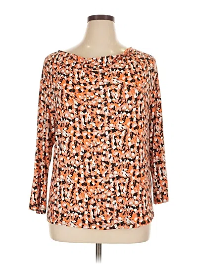 Pre-owned Saint + Sofia 3/4 Sleeve T-shirt In Orange