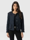 Saint + Sofia Ashby Jacket In Blue