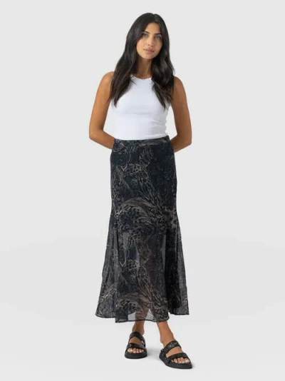 Saint And Sofia Saint + Sofia Audrey Skirt In Black
