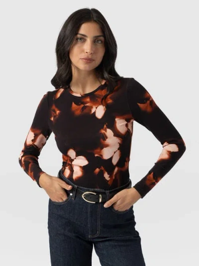 Saint + Sofia Austen Crew Neck Long Sleeve Tee